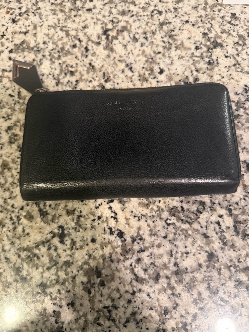 Louis Vuitton Black Zip Around Leather Wallet